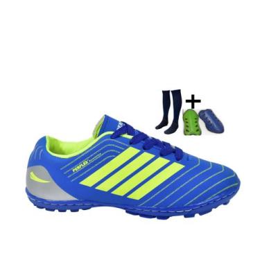 Imagem de Chuteira Society  Revolution Adulto Infantil com Meião Caneleira - Per