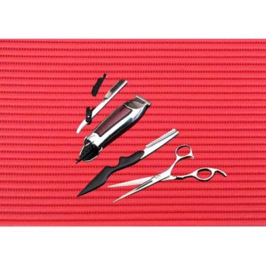 Imagem de Tapete Antiderrapante Bancada Barbeiro Cabeleireiro Proteção - Kapazi,