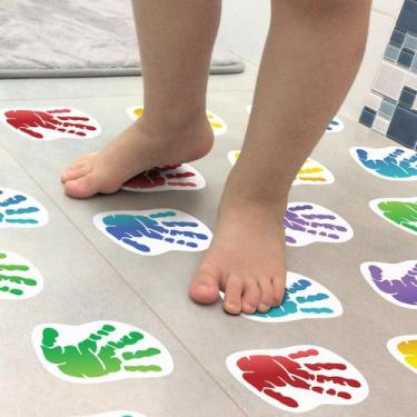 Imagem de Adesivo Piso Banheiro Antiderrapante Infantil Mãozinhas - Quartinhos