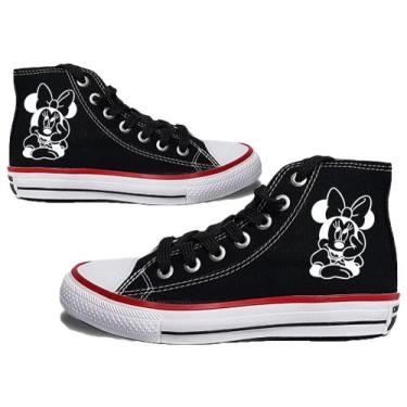 Imagem de Tênis Casual Minnie Mouse Masculino e Feminino Cano Alto - WinterShop,