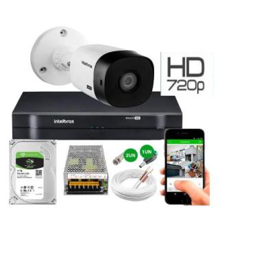 Imagem de Kit Camera Externa Bullet vhc 1120b Hd 720p Dvr Intelbras C/Hd 1Tb