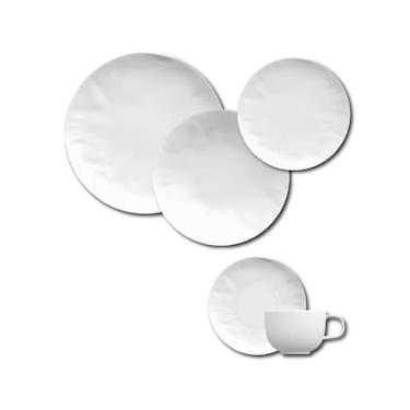 Imagem de Aparelho de Jantar, Chá e Sobremesa 20 Peças Orgânico em Porcelana – Branco