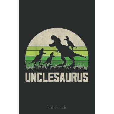 Imagem de Mens Uncle, Unclesaurus 3 Kids Fathers Day Dinosaur Notebook: Cute Trendy Dinosaur Wide Ruled Paper Notebook Journal | Pretty Wide Blank Lined ... for Home School College for Writing Notes
