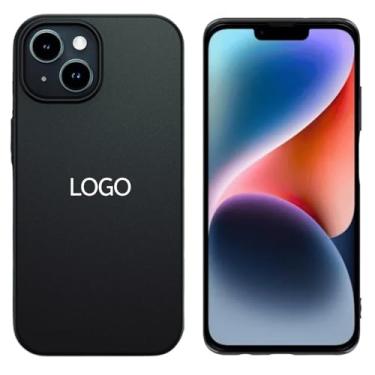 Imagem de Capinha Premium Aveludada para iPhone 14 Plus, Capa Preta