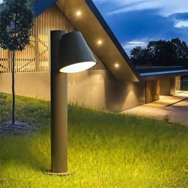 Imagem de Lâmpada de gramado ao ar livre contemporânea elétrica impermeável LED Villa Jardim Pátio Bairro Residencial Bairros Lâmpada de gramado (Estilo 5 H75CM 1PCS elétricos)