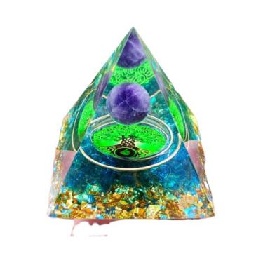 Imagem de Pirâmide de Orgonite Ametista - Reiki, Cura e Equilíbrio dos Chakras, 