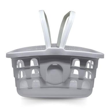 Imagem de Cesta de Compras com Alça de Supermercado Cinza LP House - Samba Toys