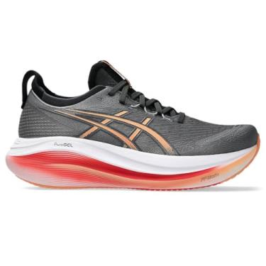 Imagem de Tênis Asics Gel-nimbus 27 Masculino - Grafite/laranja - 46