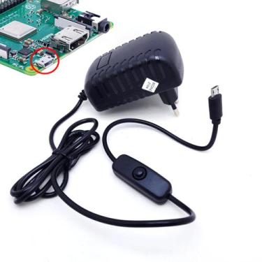 Imagem de Fonte 5v 3A Micro-USB 3.1 Conector V8 Para Raspberry Pi 2 Pi 3 Pi 3b B