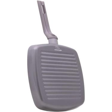 Imagem de Frigideira Quadrada Ceramica Grill Grelha Chapa 24cm Mimo Style