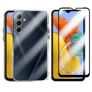 Imagem de Kit Proteção Compatível Samsung Galaxy M14 Capinha Clear Case Space Transparente com Película de Vidro 3D