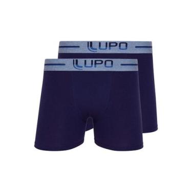 Imagem de Kit com 2 Cuecas Boxer Lupo 784-016, Azul marinho, M