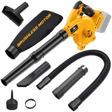 Imagem de SUMYOUNG Cordless Leaf Blower for Dewalt 20V Max Battery,Electric Jobsite Air Blower with Brushless Motor,6 Variable Speed Up to 180MPH,2-in-1 Handle Electric Blower and Vacuum Cleaner(Batt