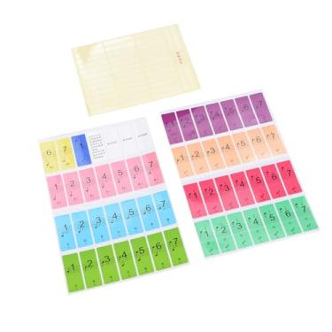Imagem de 4 * 88 teclas teclado piano som nome adesivos, teclado eletrônico removível 88 teclas teclado piano notas etiquetas adesivas