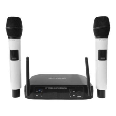 Imagem de Microfone Duplo Sem Fio Profissional Multicanais Ls916 Base Leson, Bra