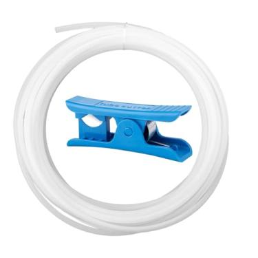 Imagem de Tubo de Teflon PTFE de 5 metros com cortador, 2,5 mm ID × 4 mm OD PTFE Tubing Acessórios para impressora 3D compatíveis com Bambu Lab A1/A1 Mini/P1P/P1S/X1C/Creality K1/K1 Max/Ender 3 V3