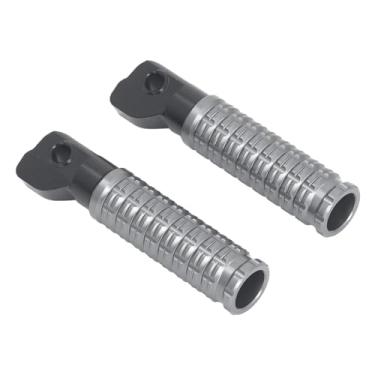 Imagem de Footpegs para Motocicleta, 1 par de Descanso para Pedal de Bicicleta Antiderrapante, Aparência Elegante, Aderência Confortável para Olheiro (Cinza)
