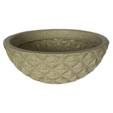 Imagem de Vaso Cuia Bacia P/plantas Diamante 3d Luxo Jardim Varanda (Cinza)