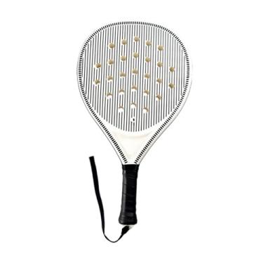 Imagem de simhoa Padel Racket Carbon Fiber Surface com EVA espuma núcleo de espuma raquete de tênis leve para crianças adultos, 1 Som Apenas