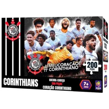 Imagem de Quebra Cabeça Corinthians Time Futebol Timão Sccp 200 Peças - Mimo, Co