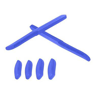 Imagem de SmartVLT Kits de meias de ouvido e nariz de reposição azuis para Oakley Fast Jacket XL OO9156