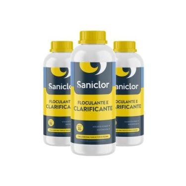 Imagem de Kit 3 unidades-clarificante & floculante para piscina 1 litro saniclor