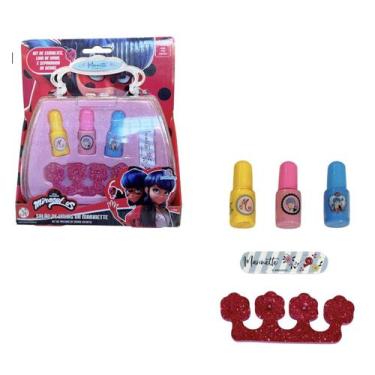 Imagem de Kit Salão de Unhas Infantil Antialérgica Marinette Miraculous - Polibr