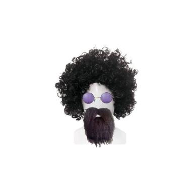 Imagem de Fantasia Raul Seixas Peruca Barba Oculos Halloween Carnaval