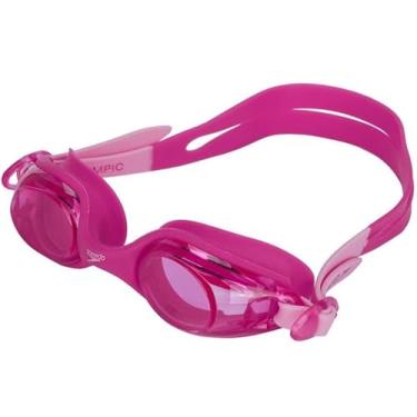 Imagem de Óculos Natação Speedo Jr Olympic Infantil Antiembaçante e Proteção UV (rosa rosa)