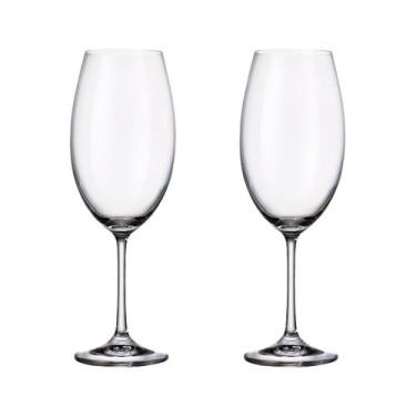 Imagem de Taça De Cristal Bohemia Para Vinho 510 ml Milvus 2 Peças - Bohemia Cry