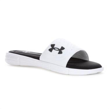 Imagem de Chinelo Under Armour Slide Ignite Select Branco e Preto - Masculino, 3