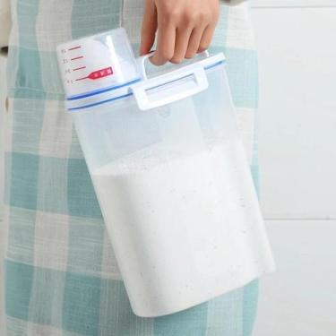 Imagem de Dispenser 2L Pote Multiuso c/ Copo Medidor Trava Hermetica - Top Rio