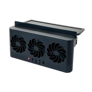 Imagem de Ｂｅｓｇａ Ventilador de exaustão do carro Usb e movimentado solar Caminhão de ventilador de resfriamento Fácil instalação 5000rpm Ventilação do veículo, Preto