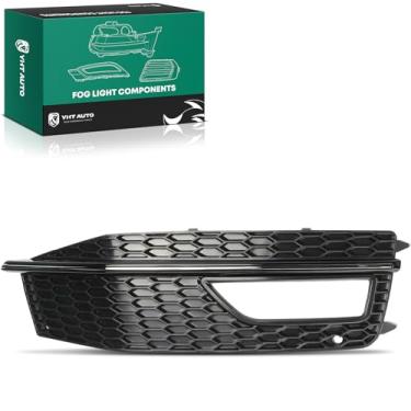 Imagem de YHTAUTO Moldura de farol de neblina serve para Audi A4 A4 Quattro S4 2013-2016 com pacote S-Line Adaptive Cruise Control Front Bumper Fog Light Cover Trim Right Passenger Side