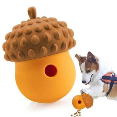 Imagem de Comedouro Pet Interativo Cachorro Gato Brinquedo Com Raçao Mordedor Di