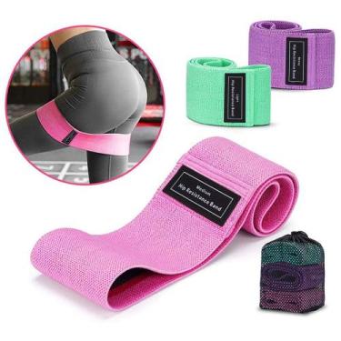 Imagem de Kit 3 Faixas Elásticas de Exercícios DK Hip Resistance Bands - Smart, 