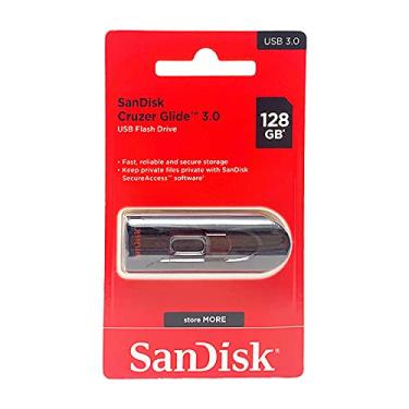 Imagem de Sandisk Pen drive USB Cruzer Glide, 128 GB, preto/vermelho (SDCZ60-128G-A46)