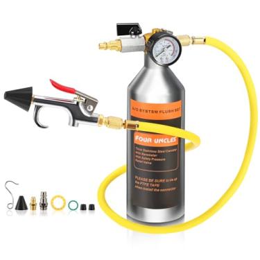 Imagem de Kit de descarga CA IRONCUBE de quatro unidades, sistema de ar condicionado A/C, kit de ferramentas de limpeza R134a R12 R22 R410a R404a para carro automotivo com interface americana de mangueira de 3,5 pés