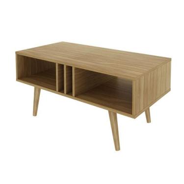 Imagem de Mesa de Centro 2 Prateleiras 90x43x45 cm Natural Tecnomobili