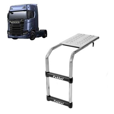 Imagem de Estribo Plataforma Tanque Arla p SC NTG P/G/R/S 2019 Cromado - Fabbof