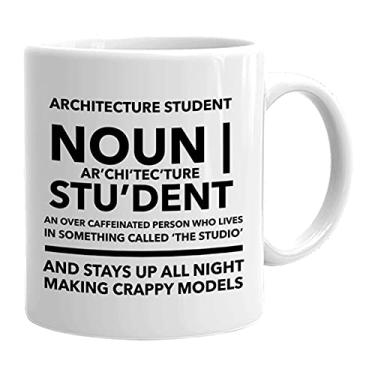 Imagem de Caneca de café Architect – Estudante de arquitetura – Ocupação Arquitetura Paisagem Design interior Construção de casa 325 ml, Design 1, 11 Oz