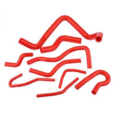 Imagem de Cryfokt 9pcs Kit de Mangueira de Radiador de Silicone, Mangueiras de Radiador de Carros de Líquido de Arrefecimento para D15 D16 SoHC, por Exemplo, Ek 1992 a 2000 (vermelho)