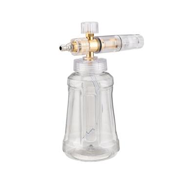 Imagem de CIADAZ Pistola de espuma, pulverizador de lavagem de carro com bocal ajustável de conexão rápida de 1/4 de polegada 1L garrafa transparente canhão de espuma profissional para lavagem de carro