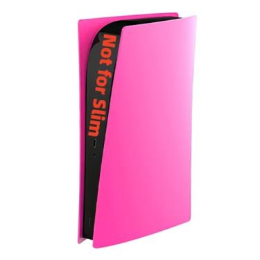 Imagem de Capa para PlayStation 5 edição digital, painéis para console PS5, acessórios para placa, protetor de placa de substituição com proteção contra poeira e riscos – digital, rosa (nova pink)