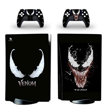 Imagem de Vanknight Adesivo de vinil para console Skin Hero Alien Monster compatível com PS5 Disk Standard Console Controllers Wrap Skin