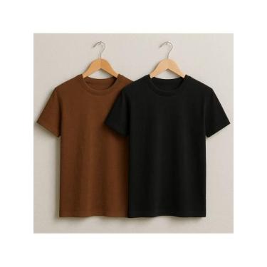 Imagem de Kit 2 Camisetas Básicas Streetwear Camisa T-Shirt Masculina Slim  Algo