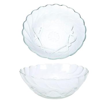 Imagem de Kit Tigela Bowl Em Vidro Transparente 4 Peças 250ml