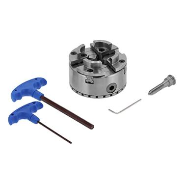 Imagem de Eacam Conjunto de Mandril de Torno Egocêntrico, Ferramenta de Madeira para Serviço Pesado Com Interface 1in-8, KP96-E 4in, Excelente Desempenho, Pinça de Madeira de Suporte, para
