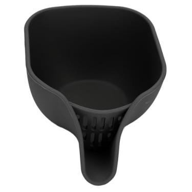 Imagem de Cesta multifuncional de filtro de água eficiente cesta de silicone de silicone com bico para lavar frutas salada de legumes (Preto)