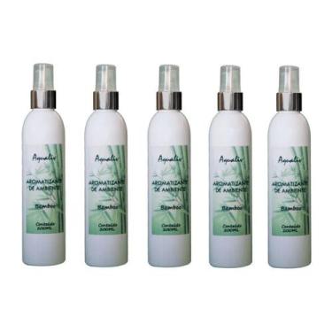Imagem de Kit 5 Aromatizador de Ambientes Aroma Bamboo Frasco 200ml - Borlen